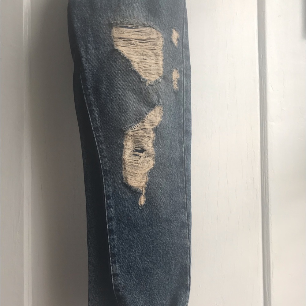 Distressed jeans